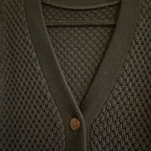 Ladies 100% Cotton Black Cardigan - Size M New Without Tags - Picture 4 of 7